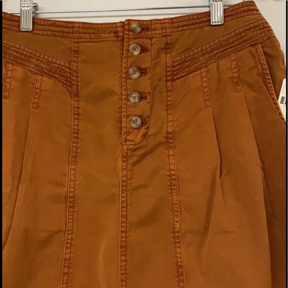 Anthropologie Briony Mini Skirt Dark Orange Size 8 - Picture 5 of 11